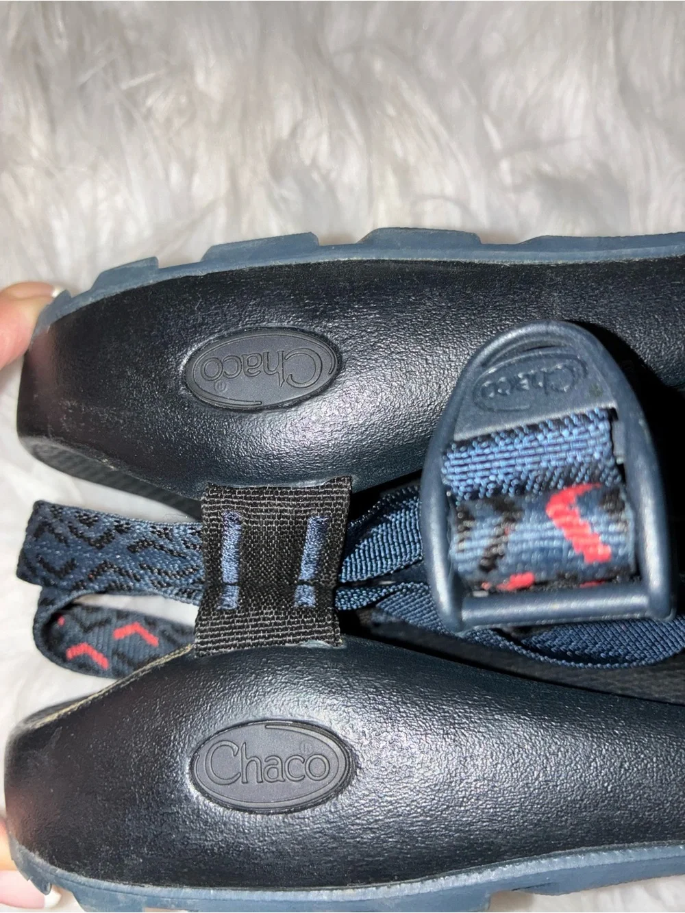 Chaco Z/2 Classic Sandals in the Stepped Navy colorway Sz 9